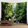 Mystischer Wald Wandteppich Tropischer Regenwald Landschaft Wandbehang Tuch Böhmischer Stil Wandmalerei Wohnzimmer Schlafzimmer Dekoration
