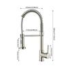 Rozin Matte Black Kitchen Faucet Deck Mounted Mixer Tap 360 Degree Rotation Stream Sprayer Nozzle Kitchen Sink Hot Cold Taps