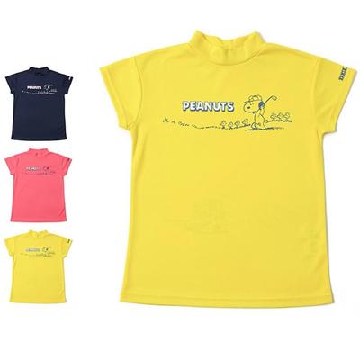DELSOL X PEANUTS Snoopy Collaboration Mock Neck Shirt (S, PINK)