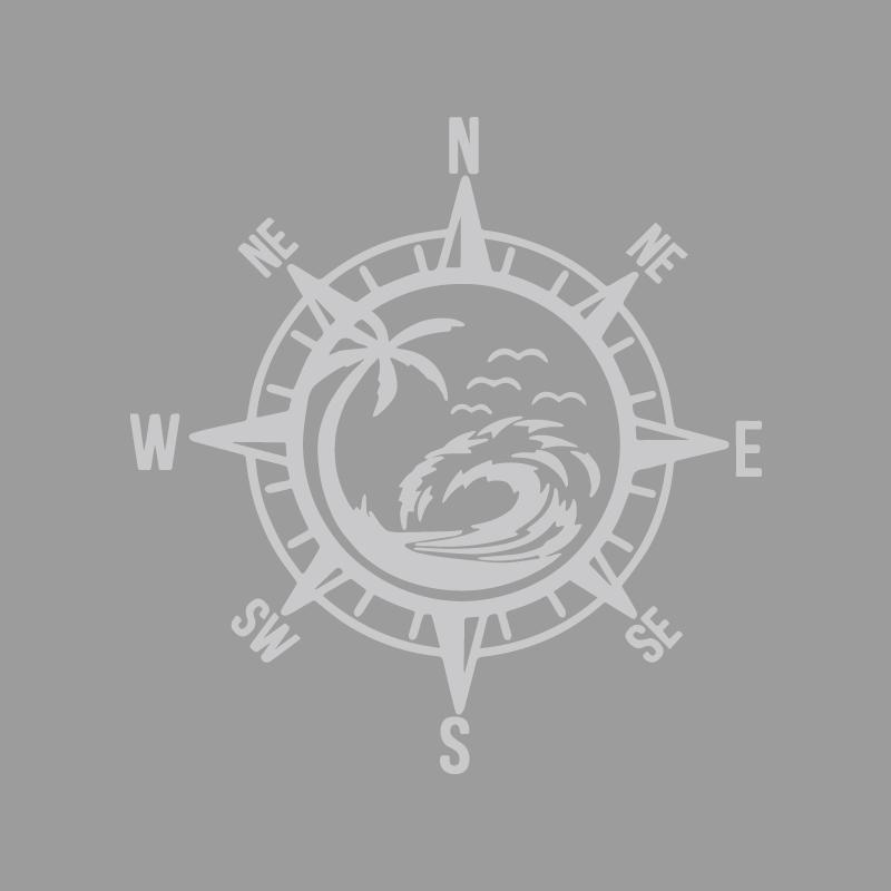 

Большие креативные и забавные наклейки с морским компасом и пальмами для фанатов мультфильмов, высокого качества для автомобилей, грузовиков, мотоциклов L