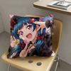 1pc Yoshiko Tsushima Anime Characters Pillow Case Fashion Square Pillowcase Bedroom Sofa Room Ins Decoration Leisure