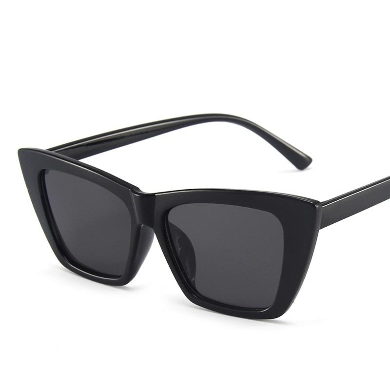 Óculos de Sol Olho de Gato Feminino Moda Retrô Quadrado Óculos de Sol de Vidro Óculos Femininos Óculos de Senhora