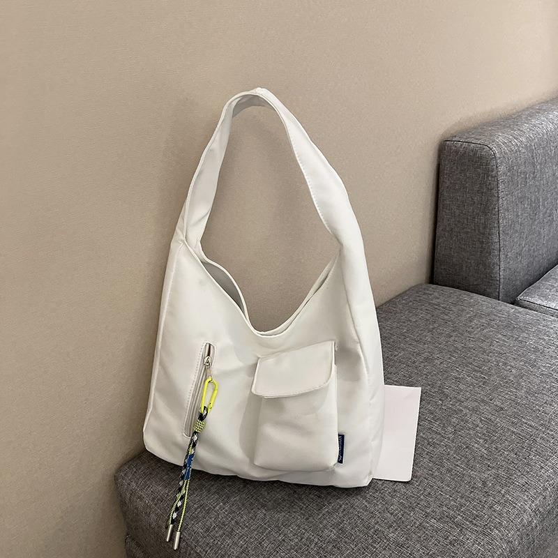 Nylon Cloth Solid Color Simple Handbag Versatile Autumn and Winter New Light Small Fresh Casual Bag Women's Bag