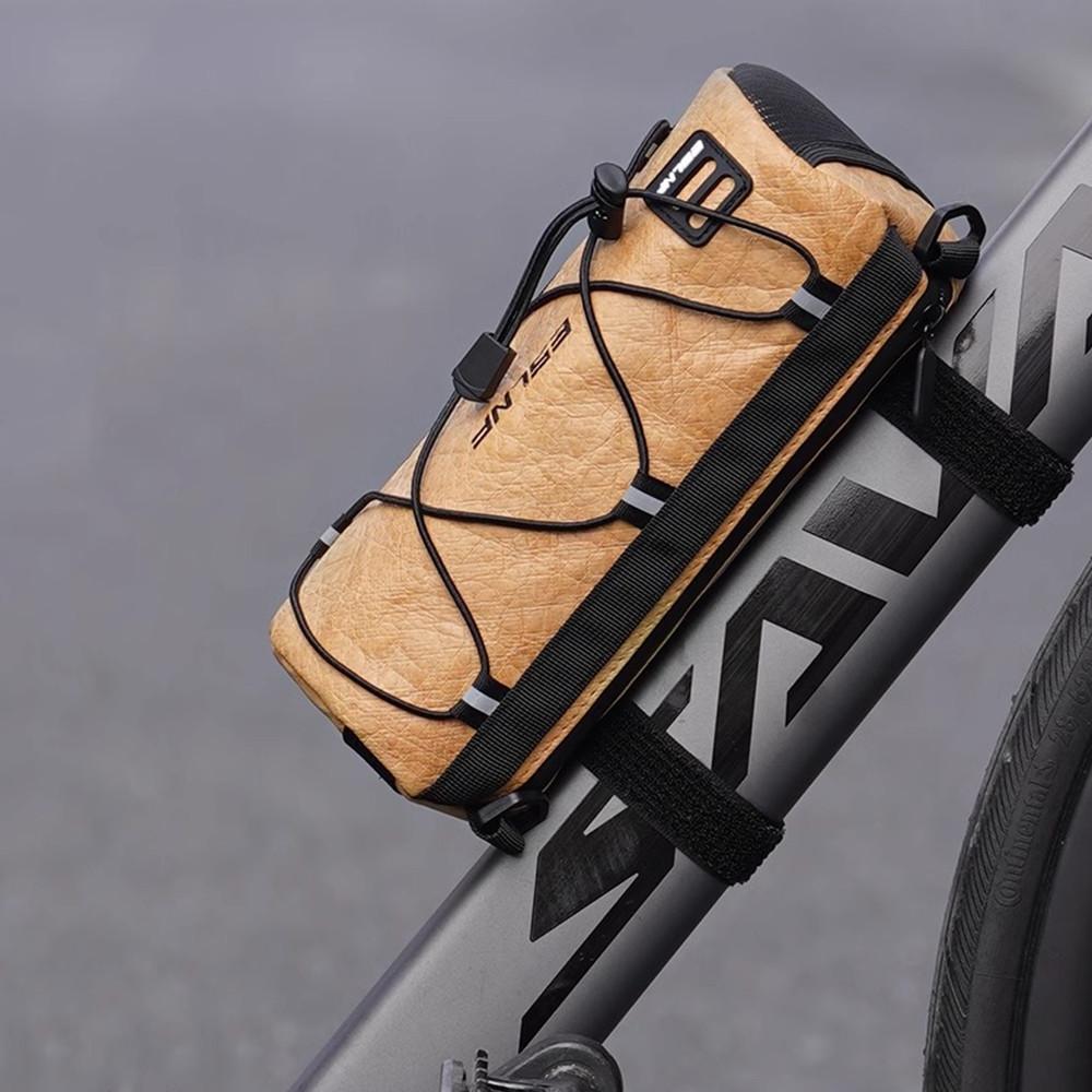 Waterproof Road Bicycle Handlebar Bag Multifunctional MTB Front Tube Bag Portable Frame Pannier Outdoor Shoulder Bag