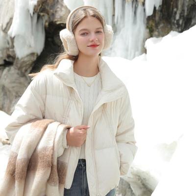 Sancai Women's 2025 Winter Stand Collar 90% Duck Down Puffer Jacket
