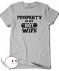 Funny Husband Shirt T-Shirt Funny T Tee Women Men Gift Present Birthday Hubby Wifey Anniversary Wedding Gift Idea Property of My Hot Wife