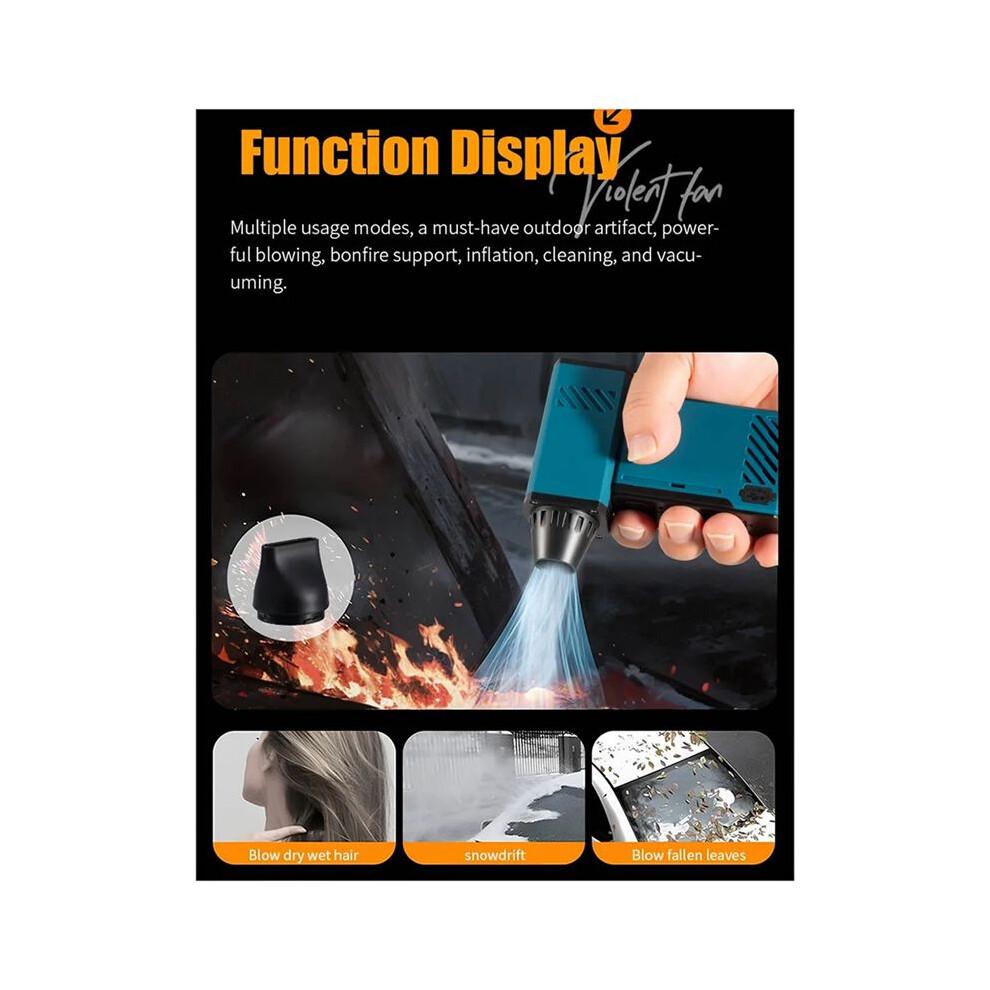 130000RPM Hight Power Outdoor Handheld Fan Camping Violent Fan Motor Turbofan Portable Vacuum Cleaner and Dust Blower A