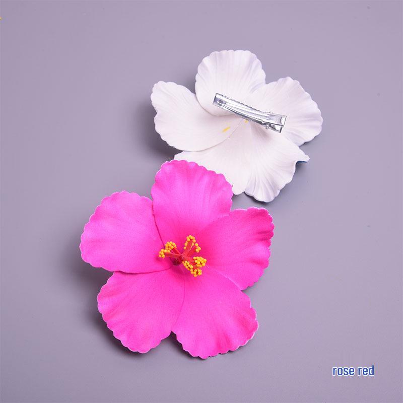 

In Stock: 10cm Hibiscus Hair Clip - Artificial Flower Accessory for Weddings, Headwear, and Home Décor Without Clip