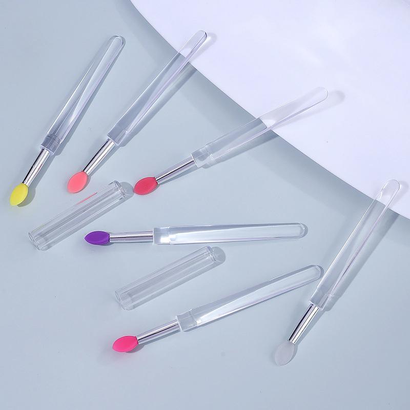 1Pcs Multifunctional Silicone Brush Applying Manicure Tool Reusable Lip Brush Nail Arts Silicone Applicator Sticks