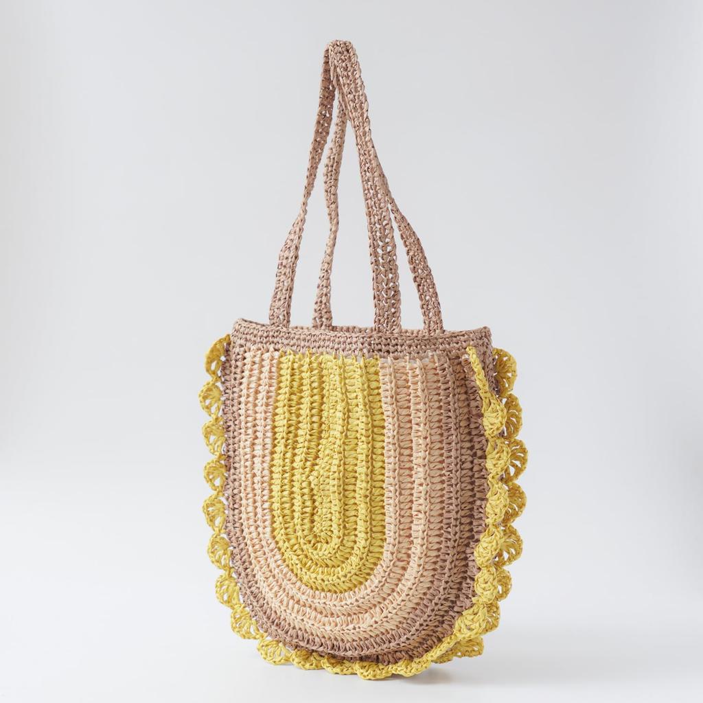 Raw wool knitting kit ruffle bag #16-5 3-color