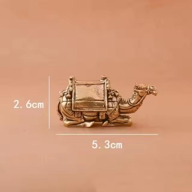 Vintage Brass Camel Figurine Miniature Desktop Craft Home Decor Heavy Cute Animal Statue Home Accessories
