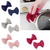 Pack of 2 Non Slip Heat Resistant Glove Silicone Finger Guard Kitchen Cookware Silicone Bowknot Clip for Oven Baking
