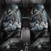 2pcs Majestic Wolf Portrait Car Seat Cover Set – High-Quality, Trendy Seat Protectors, Enhanced Comfort, Durable Design, Fit F