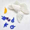 Angel Wing Mold - with Chains for Hanging, for DIY Crafts, Home Decor, Wedding, Birthday Party - Durable Silicone Casting Mold for Candle, Soap