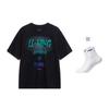 Li Ning Sports Life Collection T-Shirt Unisex Schwarz AHSU741-2
