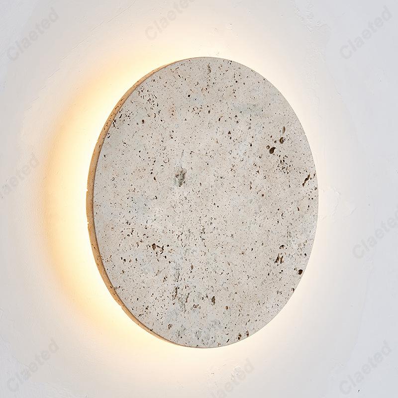 

New LED European-style Yellow Hole Stone Lamp Living Room Dining Room Corridor Bedroom Bedside Retro Atmosphere Lighting Lamps 23CM&Tricolor light