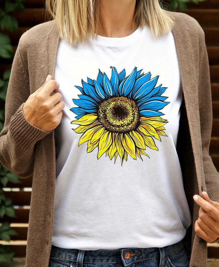 Ukraine T-Shirt Mens Womens Tees Top Sunflower Ukrainian Flag Unisex T Shirt Mens Womens Tees Top Ukrainian Gift 3XL