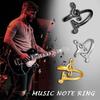 Personalized Fashionable and Versatile Musical Note Music Notebook Enthusiast Adjustable Finger Ring Finger Ring for Men