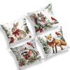 Christmas Winter Animals Pillowcase Bedroom Sofa Cushion Cover 100% Polyester Living Room Cushion Pillowcase Home Decor