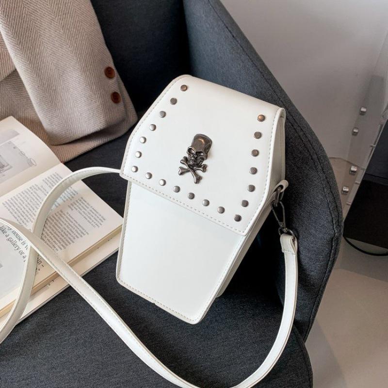 Women's bag autumn and winter new rivet small square bag retro gothic vertical mobile phone bag women's messenger bag