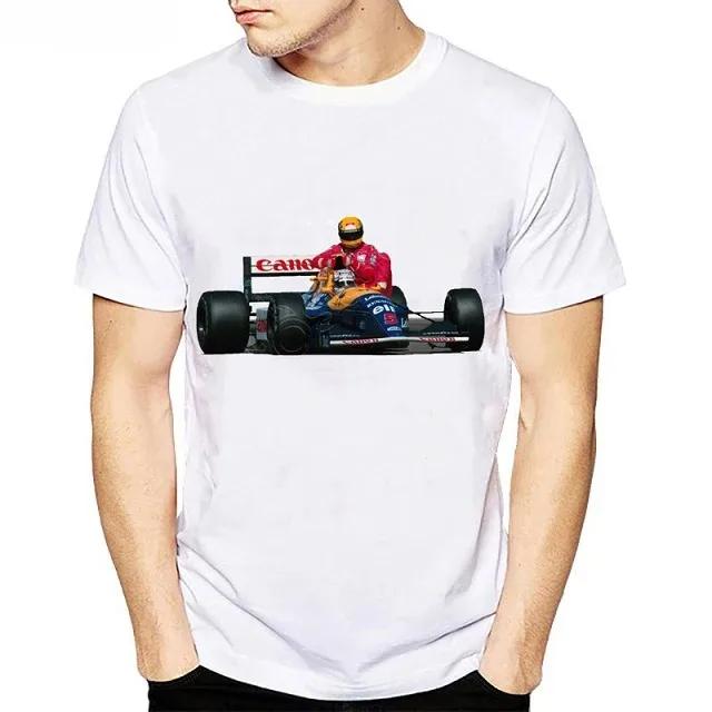 2025 All Ayrton Senna Sennacars Men T Shirt Fans Male Cool T-shirt Slim Fit White Fitness Casual Tops Tee Shirt Homme Camisa