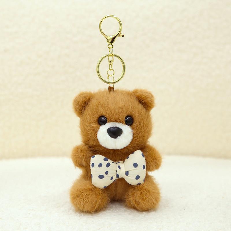 Plush Bear Cute Pendant Keychain Accessory Stuffed Doll Decoration Kids Gift