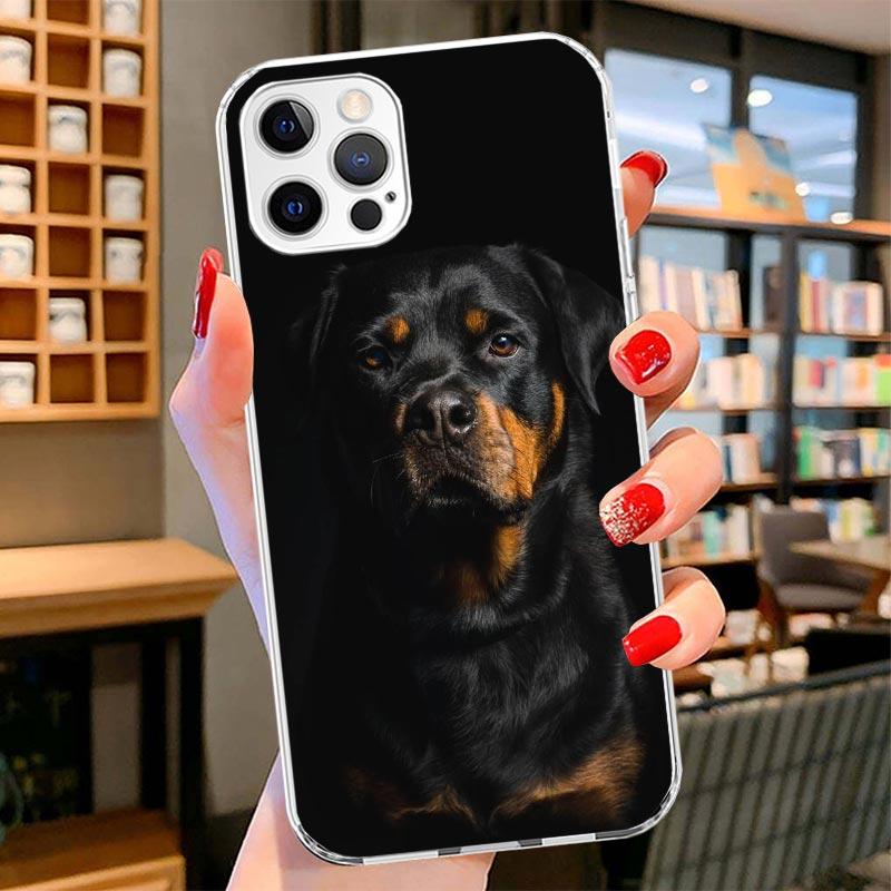 Rottweiler Dog Cover Phone Case For iPhone 16 17 Air 15 14 Pro Max 16E Phone Case 13 Mini 12 11 7 SE 8 Print Pattern Fit Cases 1