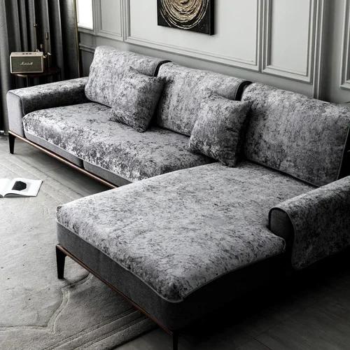 Winter Plush White Sofa Cover Four Seasons Velvet Nordic Non Slip Sofa Cushion Simple Modern Suede Sofa Cover for Living Room