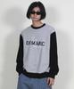 Deumakeu Color Block Logo Graphic Sweatshirt Gray