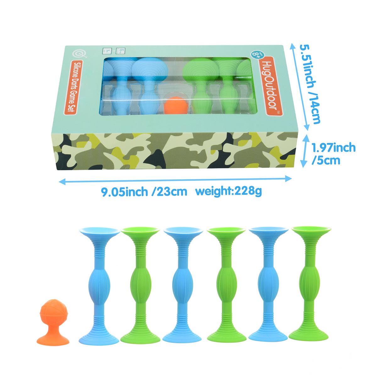 Versatile Silicone Suction Cup Soft Rubber Toy Darts: Creative Competitive Game 6 Darts + 1 Target