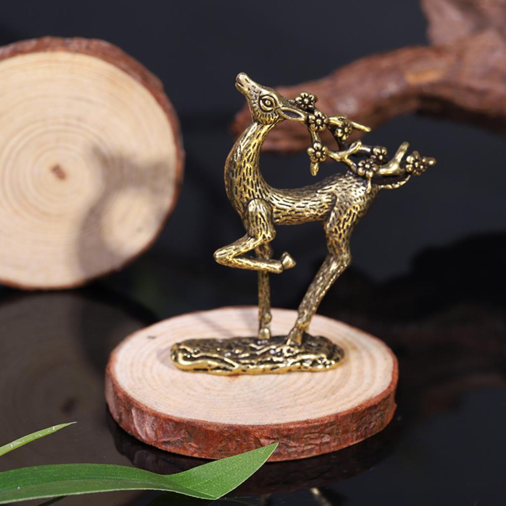 Brass Deer Ornament Desktop Creative Copper Ornament