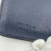 Used FURLA bi-fold card case coin case navy dark blue leather