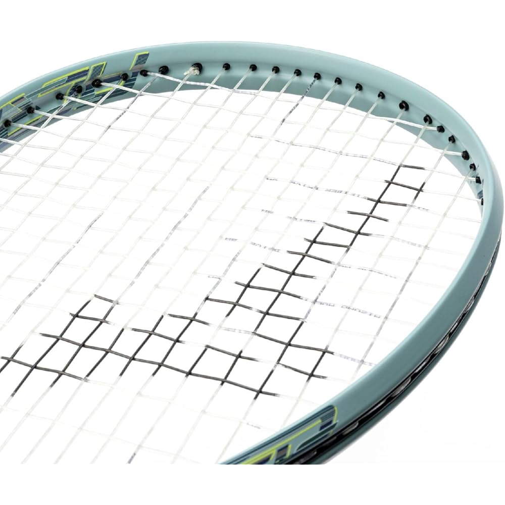 Mizuno Acrosspeed V-01 Unisex Soft Tennis Racket Frame Only with Portable Case Ash Green Yellow 63JTN6A3 Size 0