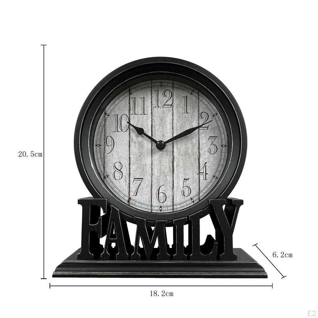 Stand Non Ticking Easy to Read Decorative Mantel Room Fireplace Office Bathroom Ornament