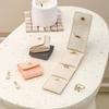 Premium Ring Storage Box Small Portable Travel Stud Earrings Jewelry Light Luxury Pu Jewelry Storage Flannel Bag
