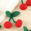 Cherry Crochet Embroidery Patch - Handcrafted Hair Accessory & DIY Embellishment