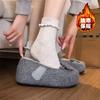 Retro Small Man Heightened Platform Birkenstock Cotton Shoes Winter New Wear Warm Mary Jane Mao Mao Single Shoes
