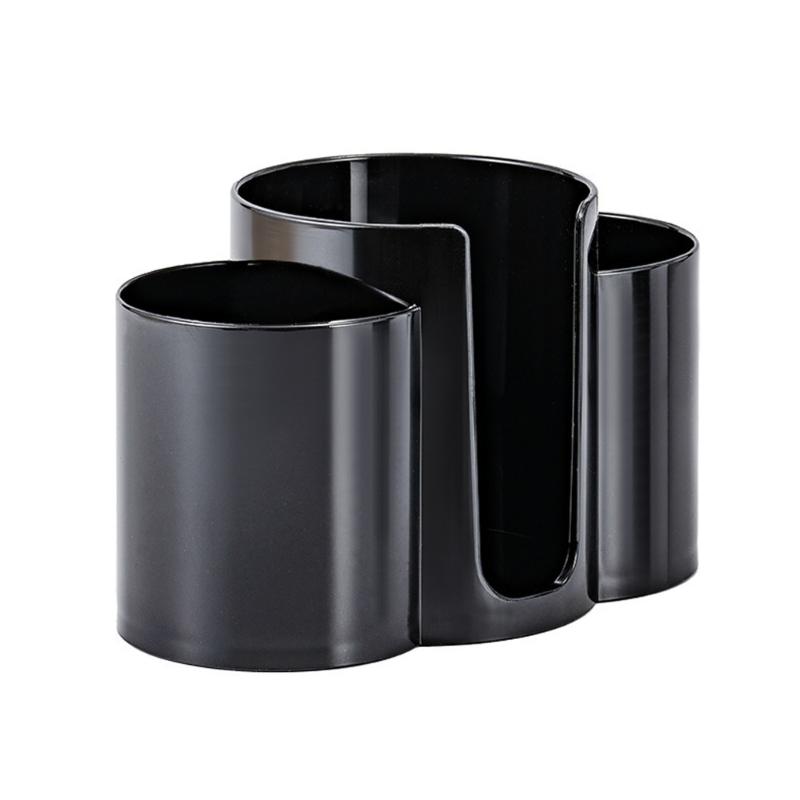 3 in 1 Plastic Makeup Cotton Pad Holder Vertical Space Saving Organizers for Tidying Table Accessories
