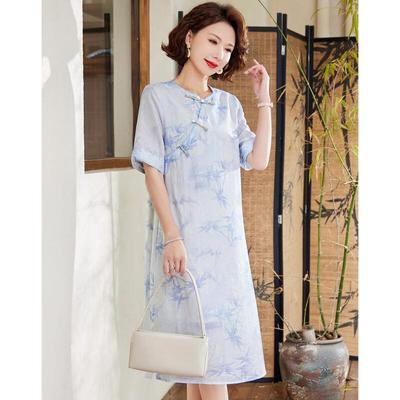 Paster Women's Summer Floral Chinese Style Cheongsam Dress