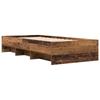 Bed Frame with Shelf Reclaimed Wood 80 x 200 cm Engineered Wood