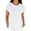 Women's Elegant Round Neck Short Sleeve T Shirt Top Casual Loose Fit Lightweight Soft Fabric Summer Wear