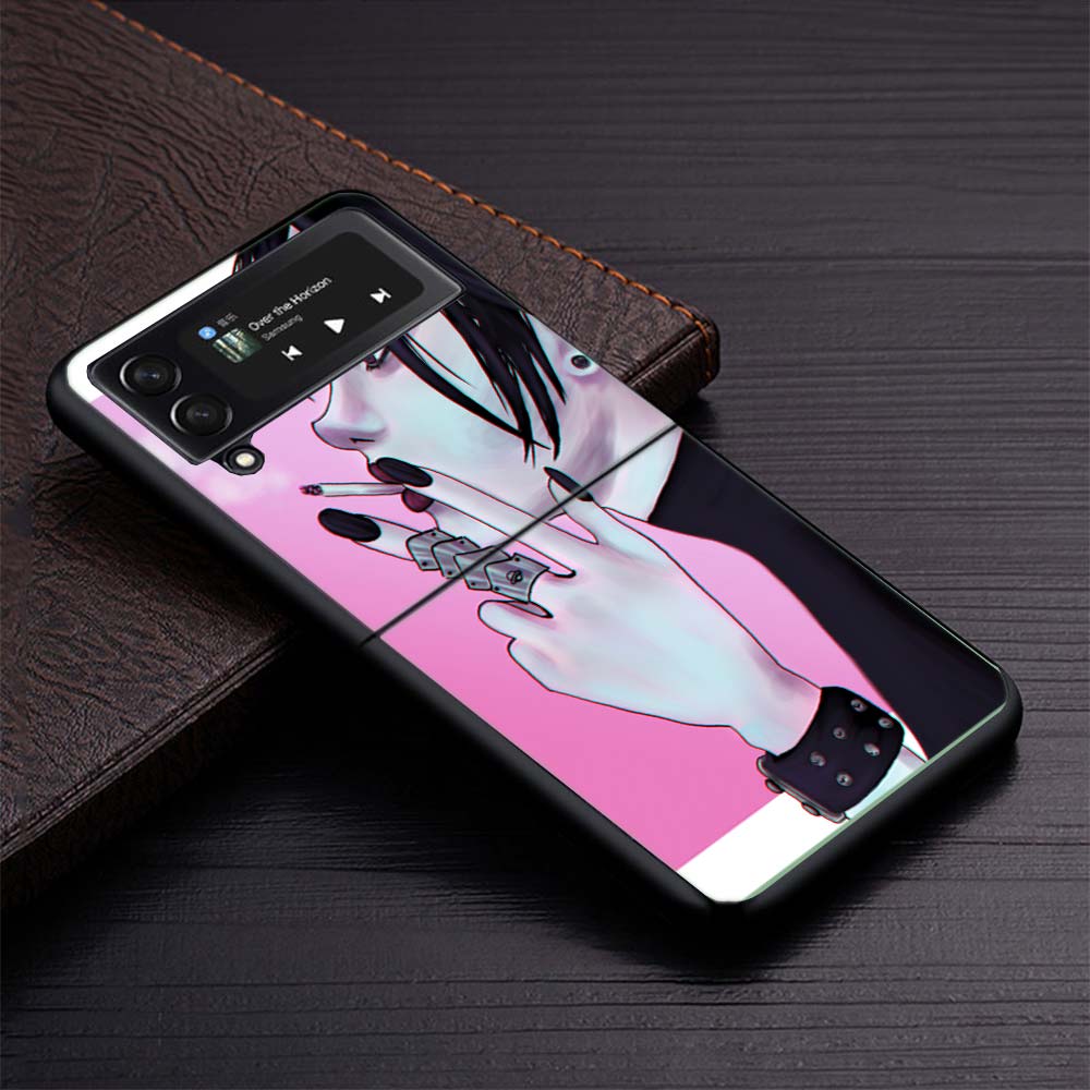 Nana Anime Na Na Girl Zflip4 Zflip5 Phone Case For Samsung Z Flip3 Flip4 Flip5 5G zFlip 4 5 Cover Cellphone Shell Caso Fundas