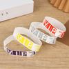 100Pcs Party Paper Bracelet Synthetic Paper Plastic Wristbands Sticky Wristband Painting Pattern Logo Paper Party Wristbands