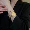 Metal Wide Irregular Open Bangle Europe American Style Exaggerated Bracelet  Decoration