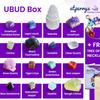 16 Large Natural Healing Crystals Set In Wooden Box - Tumbled, Rough & Raw Crystals, Including Selenite Tower, Black Tourmaline, Amethyst, Rose Quartz