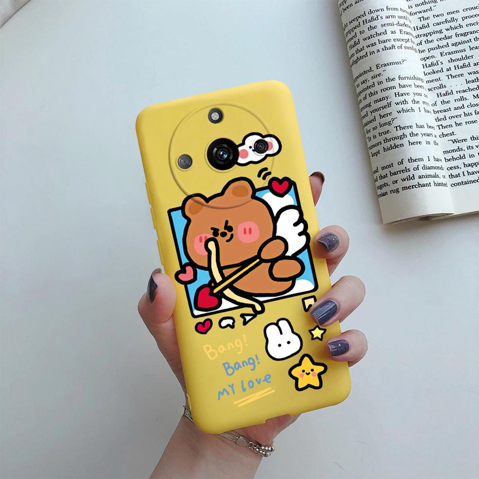 Für Cover Realme 11 Pro Plus Hülle RMX3740 Niedliche Cartoon Katze Blume Weiches Silikon Handyhüllen Für Realme11 11Pro+ 5G 2023 Bumper