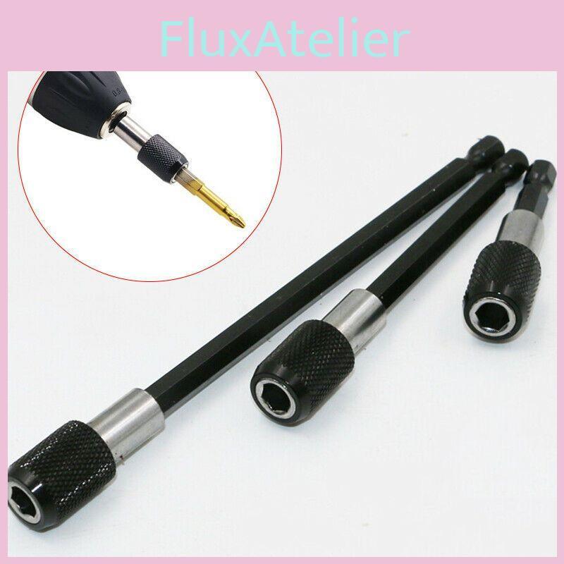 3pcs Set 1/4 Hex Shank Screw Driver Extension Bit Quick Release Holder Tool Reliable Magnetic Extension For Enhanced Flexibility In Projects