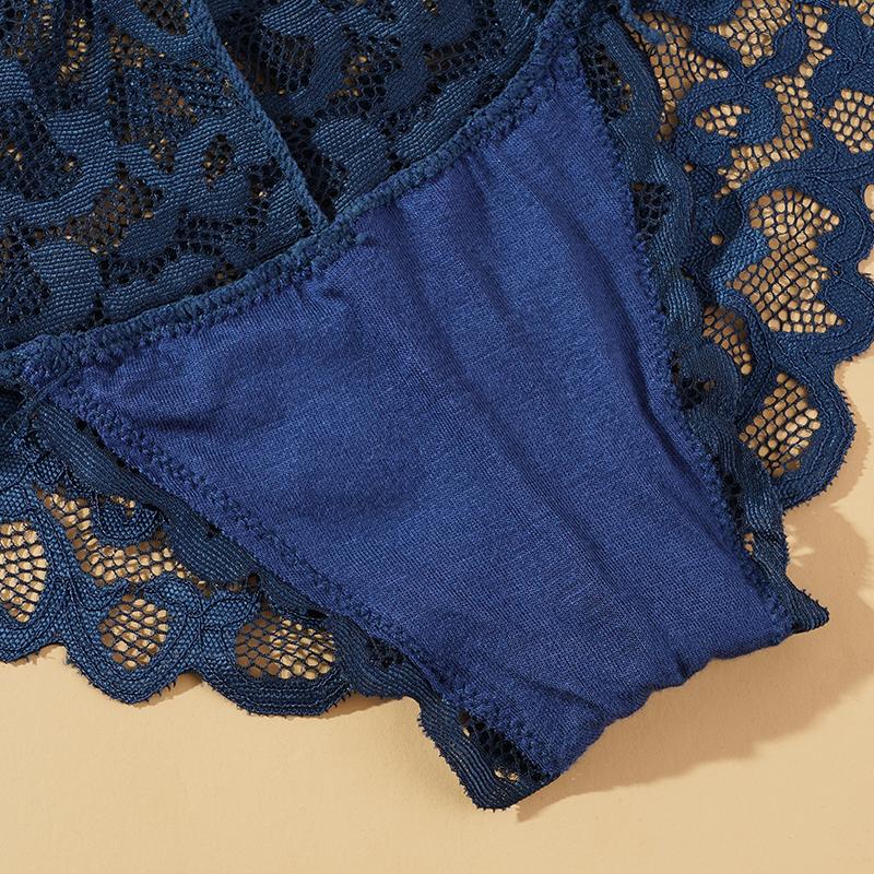 Women's Sexy Lace Panties High Waist Transparent Underwear Briefs for Women Breathable Girls Underwear Female Underpants Solid Color Lingerie