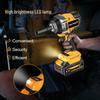 Rechargeable Electric Impact Wrench with High Torque Brushless Motor and Lithium Battery