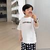 Boys' Printed Short-Sleeve Foam Print T-Shirt, Summer Style, Children's Clothing, Toddler Half-Sleeve Top, Trendy and Thin for Summer